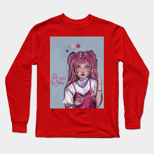 Girl Long Sleeve T-Shirt by The Mad Hatter